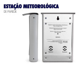 ESTACAO METEREOLOGICA DE PAREDE ANALOGICA COM BAROMETRO, TERMOMETRO E HIGROMETRO - COR PRATA