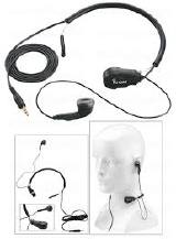 Fone de Ouvido Icom HS-97 Earphone with throat mic headset- Icom HS-97 C/ Microfone de Garganta C/ Vox Para Radio Portat